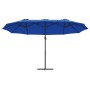 Parasol de jardín tipo cantilever Azul celeste