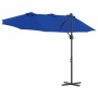 Parasol de jardín tipo cantilever Azul celeste