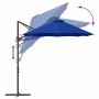 Parasol de jardín tipo cantilever Azul celeste