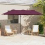 Parasol de jardín tipo cantilever Rojo burdeos