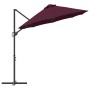 Parasol de jardín tipo cantilever Rojo burdeos