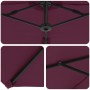 Parasol de jardín tipo cantilever Rojo burdeos