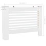 Cubierta para radiador MDF blanco 112x19x81,5 cm