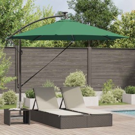 Parasol de cantilever tipo plátano Verde 294 x 294 x 248 cm