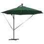 Parasol de cantilever tipo plátano Verde 294 x 294 x 248 cm