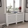 Weiße MDF-Heizkörperabdeckung 152x19x81,5 cm von vidaXL, Zubehör für Heizkörper - Ref: Foro24-284321, Preis: 92,65 €, Rabatt: %