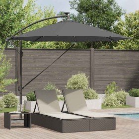 Parasol de cantilever tipo plátano Antracita 294 x 294 x 248 cm