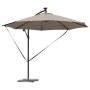 Parasol de cantilever tipo plátano Taupé 294 x 294 x 248 cm