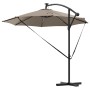 Parasol de cantilever tipo plátano Taupé 294 x 294 x 248 cm