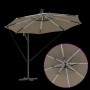 Parasol de cantilever tipo plátano Taupé 294 x 294 x 248 cm