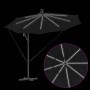 Parasol de cantilever tipo plátano Negro 294 x 294 x 248 cm