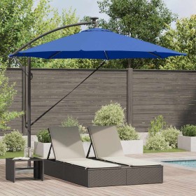 Parasol de cantilever tipo plátano Azul celeste