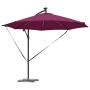 Parasol de cantilever tipo plátano Rojo burdeos