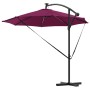 Parasol de cantilever tipo plátano Rojo burdeos