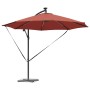 Parasol de cantilever tipo plátano Terracota 294 x 294 x 248 cm