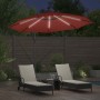 Parasol de cantilever tipo plátano Terracota 294 x 294 x 248 cm