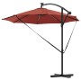 Parasol de cantilever tipo plátano Terracota 294 x 294 x 248 cm