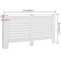 Weiße MDF-Heizkörperabdeckung 152x19x81,5 cm von vidaXL, Zubehör für Heizkörper - Ref: Foro24-284321, Preis: 92,65 €, Rabatt: %