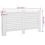 Weiße MDF-Heizkörperabdeckung 152x19x81,5 cm von vidaXL, Zubehör für Heizkörper - Ref: Foro24-284321, Preis: 90,68 €, Rabatt: %