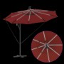 Parasol de cantilever tipo plátano Terracota 294 x 294 x 248 cm