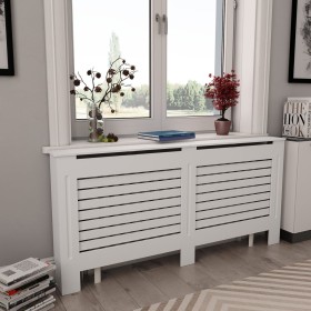 Weiße MDF-Heizkörperabdeckung 172x19x81,5 cm von vidaXL, Zubehör für Heizkörper - Ref: Foro24-284322, Preis: 90,28 €, Rabatt: %