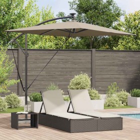 Parasol de cantilever tipo plátano Taupé 294 x 200 x 254 cm