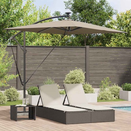 Parasol de cantilever tipo plátano Taupé 294 x 200 x 254 cm