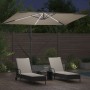 Parasol de cantilever tipo plátano Taupé 294 x 200 x 254 cm