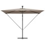 Parasol de cantilever tipo plátano Taupé 294 x 200 x 254 cm