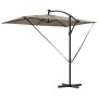 Parasol de cantilever tipo plátano Taupé 294 x 200 x 254 cm