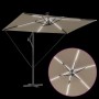 Parasol de cantilever tipo plátano Taupé 294 x 200 x 254 cm