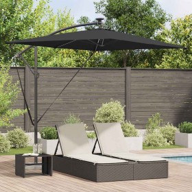 Parasol de cantilever tipo plátano Negro 294 x 200 x 254 cm