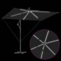 Parasol de cantilever tipo plátano Negro 294 x 200 x 254 cm