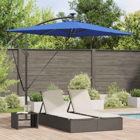 Parasol de cantilever tipo plátano Azul 294 x 200 x 254 cm