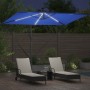 Parasol de cantilever tipo plátano Azul 294 x 200 x 254 cm