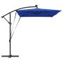 Parasol de cantilever tipo plátano Azul 294 x 200 x 254 cm