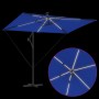 Parasol de cantilever tipo plátano Azul 294 x 200 x 254 cm