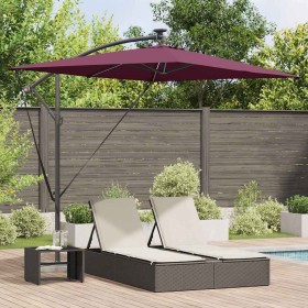 Parasol de cantilever tipo plátano Rojo burdeos