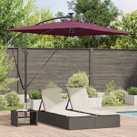 Parasol de cantilever tipo plátano Rojo burdeos