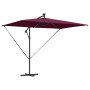 Parasol de cantilever tipo plátano Rojo burdeos
