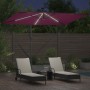 Parasol de cantilever tipo plátano Rojo burdeos