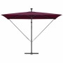 Parasol de cantilever tipo plátano Rojo burdeos