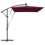 Parasol de cantilever tipo plátano Rojo burdeos