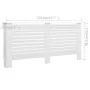 Weiße MDF-Heizkörperabdeckung 172x19x81,5 cm von vidaXL, Zubehör für Heizkörper - Ref: Foro24-284322, Preis: 101,53 €, Rabatt: %