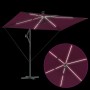 Parasol de cantilever tipo plátano Rojo burdeos