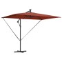 Parasol de cantilever tipo plátano Terracota 294 x 200 x 254 cm