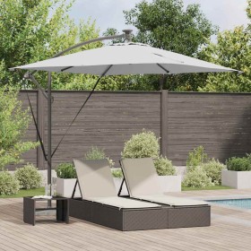 Parasol de cantilever tipo plátano Arena 249 x 249 x 250 cm