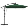 Parasol de cantilever tipo plátano Verde 249 x 249 x 250 cm