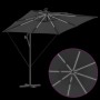 Parasol de cantilever tipo plátano Antracita 249 x 249 x 250 cm