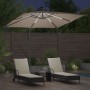 Parasol de cantilever tipo plátano Taupé 249 x 249 x 250 cm